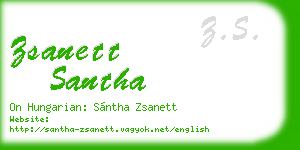 zsanett santha business card