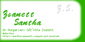 zsanett santha business card